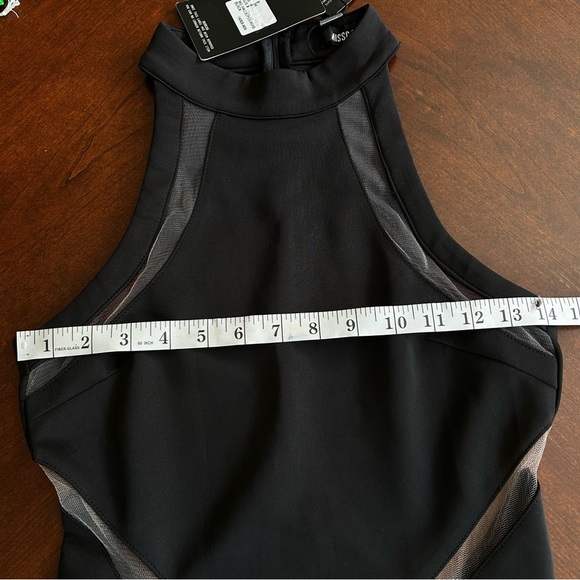 Missguided | Halter Bodycon Dress with Mesh Trim - Picture 3 of 8